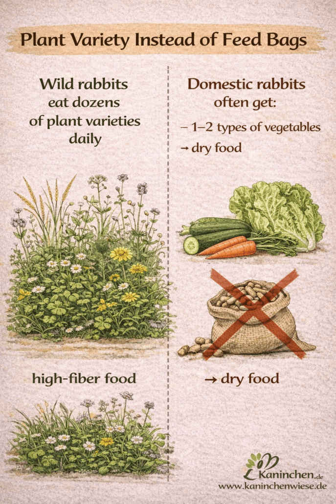 Fresh garden herbs for rabbit dietary needs.